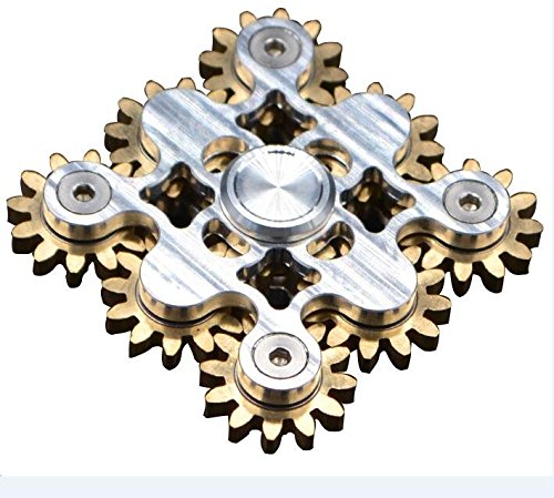 Newest Nine teeth linkage Hand Spinner Stress Relief Toy Brass Finger Spinner Toy