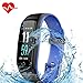 Produktbild Womdee Fitness-Tracker HR Monitor, Aktivitätstracker Uhr mit IP67 Wasserdicht Herzfrequenz-Monitor Schrittzähler Kalorienzähler Schlafüberwachung Schrittzähler Uhr für Damen und Herren (Blau)