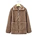 Produktbild Damen Lange Plüsch Outwear Wolljacke Einfarbig Winterjacke Jacke Frauen Daunenmantel Parka Mantel Winter Warme Tasche Wolljacke Winterparka(In der Rabattaktion) (40EU=Tag XL (Sparen Sie 30%), Braun)