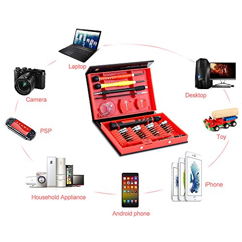 Geekbuying 38 Stück Präzisions Schraubendreher Set Reparatur Tool Kit für die Reparatur von iPhones, Android Handys, Tabletten, Computer, Elektronik und vieles mehr - 2