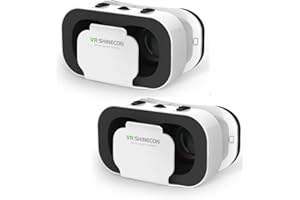Virtual Real Store VR Headset Compatible with iPhone & Android Phone-Virtual Reality Headsets Google Cardboard -Mini Exquisite Light Weight- Comfortable New 3D VR Glasses(VR4.0 VR BOX, 2 PACK)