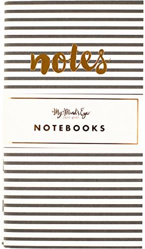 My Minds Eye Black and White Mini Notebooks 3/Pkg, Multicolour