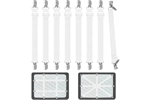 EUBSWA Napinacz do prześcieradła regulowany 50-230 cm, elastyczne zapięcia na prześcieradło, materac, deska do prasowania, sofa