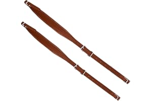 KooingTech Akkordeon Gurte, Verstellbare PU Leder Akkordeonriemen, Schultergurte Für 16–120 Bass, Musikinstrument-Zubehör (Kaffee)