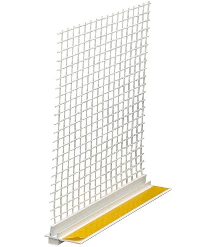 bauFIT Weefseleinde 80mm x 120cm x 2m | Gewicht: 165g/m² | Alkalibestendig | Glasvezelweefsel met PVC-hoeken | 50 staven | Versterkend weefsel | Hoge scheurvastheid | Schuifbestendig & Geïmpregneerd