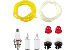 MCHNIC Fuel Line Fuel Filter Primer Bulb Kit for McCulloch Trim Mac 210 240 241 250 251 251LS 251SST 260 280 281 323S Cabrio 245 Trimmer Strimmer Brush Cutter Replace Walbro 188-16-1