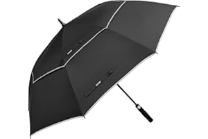 G4Free Automatycznie otwierany parasol golfowy, oversize, bardzo duży, podwójny, z otworem przeciwwiatrowym, wiatroszczelny, wodoszczelny, 120/137/157/173 cm