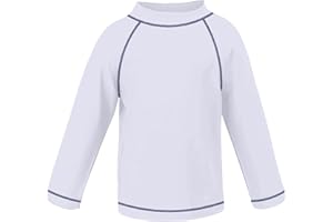 TIZAX Camiseta UV de Manga Larga para niños Traje de baño con protección Solar Rashguard para Surf/Nadando/Buceo/Playa