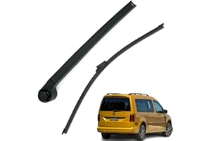 Ruolin Braccio e Spazzola Tergilunotto Posteriore, Braccio Tergicristallo Posteriore e Gomma Tergicristallo Compatibile con T5 Caddy 2003-2015