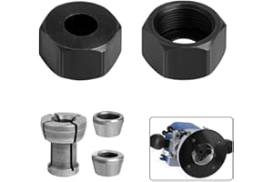 CNANRNANC Adattatore per mandrino pinza M17 ad alta resistenza con dado, accessorio per router in legno (9,5 x 8)