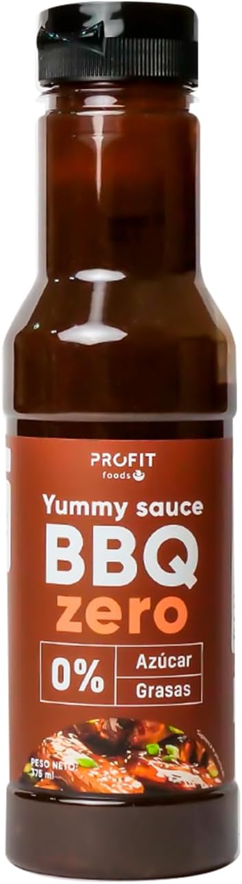 PROFIT - Yummy Sauce - Salsa baja en calorías - Ideal como aderezo para tus platos favoritos. 0% grasas y azúcares añadidos. Sin lactosa - 375 ml (Barbacoa)