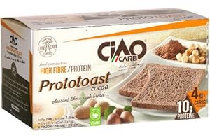 CIAO CARB Ciaocarb IAF00073030 ProtoToast Stage 2, 4 Confezioni da 50 g, Cacao