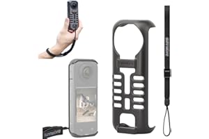 Fenmaru X4 Funda Protectora para Insta360 X4, Marco Protector de grafeno de Control de Temperatura a Prueba de arañazos Cubierta con Correa de Mano cordón para Insta360 X4 Accesorios