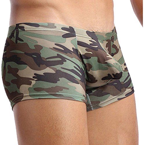 Preisvergleich Produktbild Unterhosen Herren,Binggong Military Herren Camouflage Boxershorts Badehose Unterwäsche Unterhose Elegant Komfortabel Flache Unterwäsche Atmungsaktiv Antibakteriell Shorts Slip (Tarnung, XL)
