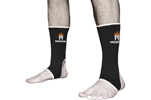 Meister MMA Muay Thai Ankle Support Wraps (Pair) - Black