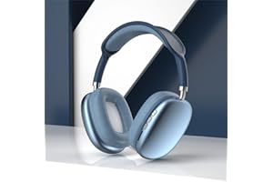 TENLANG P9 Pro Max Casque Bluetooth supra-auriculaire,Casque stéréo sans fil à réduction de bruit,Supporte la carte TF,Bandeau en éponge souple pour les voyages bureau téléphone portable et le PC (bleu)