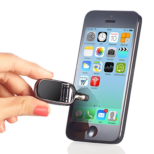 PEARL 4in1 Touchscreen-Stift mit Reinigungspad und Standfunktion - 4