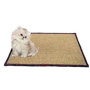 Mats Avenue Multi Use Sisal Cat Scratch Pad /Cat Scratcher for Kittens and Persian Cats Honey Color 30X40 cm Small Set of 1