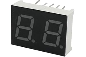 DESCONOCIDO NEW LON0167 Common Cathode 2 Bits 7 Segmento LED rojo Display Digital Tube 20x16mm(Gemeinsame Kathode 2 Bits 7 - Segment - rote LED - Anzeige - Digitalröhre 20x16mm