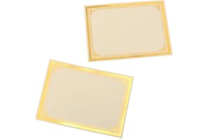 NUOBESTY 30Pcs Carte di Certificati Certificati di Riconoscimento Bordo Oro Carta A4 per I Premi di Classe Premi Accademici Anno Premio