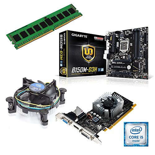 One PC Aufrüst-PC | Intel Core i5-7500, 4 x 3.40GHz | Kabylake | montiertes Aufrüstset | Mainboard: Gigabyte GA-B250M-D3H | 8 GB RAM (1 x 8192 MB DDR4 Speicher 2133 MHz) | CPU Mainboard Gehäuse Bundle | Grafik: 4096 MB NVIDIA GeForce GT 730, DVI, HDMI | Gehäuse: ONE Design-Gehäuse Midi-Tower | 350 Watt leise, 120mm | komplett fertig montiert! - 2