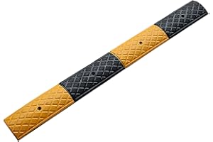 HULKAY Dossi di velocità in Gomma,Micro dossi di velocità,Possono essere liberamente uniti e combinati,Rampe respingenti stradali,Adatto for garage stradali,100x10x2cm(Style 1)