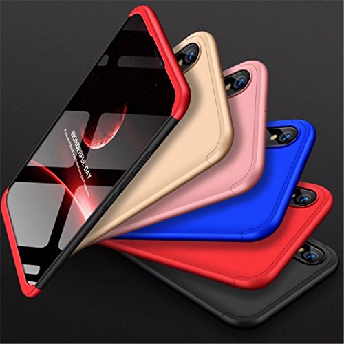 Dechyi Huawei P20 Lite Case 360 Degree Red Black Protection