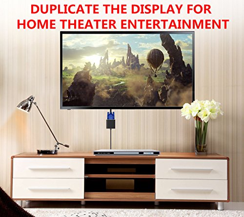 lucklystar HDMI-auf-VGA-Adapter, 1080P HDMI Männlich auf VGA Weiblich Video Konverter Kabel mit Audio-Port und Micro-USB Ladeanschluss für PC Laptop HDTV Beamer und anderen HDMI Geräten - 9