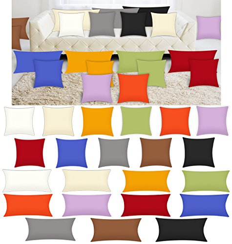 WOLTU KB5122gr , Kissenbezug Kissenhülle 100% Baumwolle , Sofakissen Dekokissen Bezug , Kopfkissen Hülle Bezüge , 30x50 cm , (Dunkel) Grau