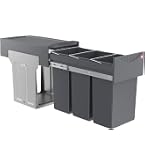 Produktbild von Mülleimer Küche Hailo Abfallsammler Tandem 3650101 Einbau-Mülltrenner Mit 2 Fächern - Küchen-Mülleimer Für Den Einbau Im Unterschrank - 2x 15 L - Abfalleimer Mit Mülleimer 2x15