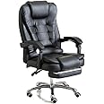 C&C Home Comfort and Versatility Multifunction Leather Executive Office and Gaming Chair With Footrest - A Premium Seating Solution Designed for Long Hours of Work 59 X 30 X 86 Cm.