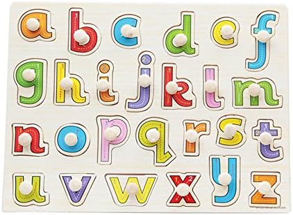 PANNIUZHE Wooden Lowercase Letters Character Jigsaw Puzzle