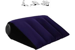 Yunlaishaocer Cojín Sexual, Cojín Lumbar, Toýs Sexuales para Parejas, Cojín Hinchable para el Sexo, Posición Punto G Mujer Pareja, Juguete Sexual para Parejas(Azul Marino)