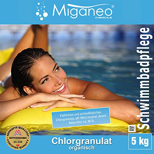 Miganeo® 5 kg Chlorgranulat schnelllöslich 56% Aktivchlor, organisch für Schock Chlorung ,Pool (5kg) - 3