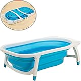 Da Jia Inc zusammenklappbar Hundebadewanne Fold Away Badewanne faltbar Pool für Hund Haustier (Blau)