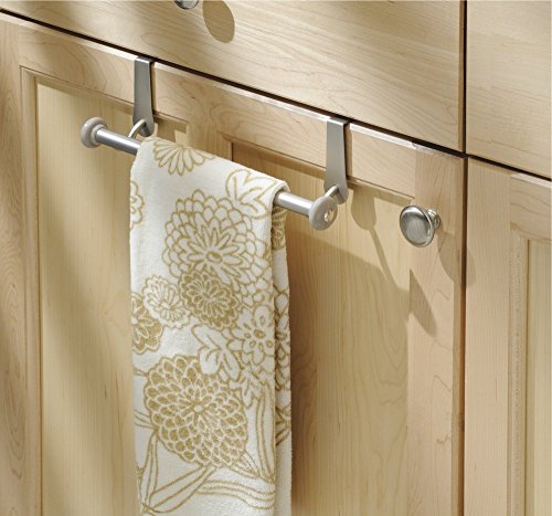 mDesign Geschirrtuchhalter Küchenschrank – Länge: 27 cm, Farbe: satiniert – Geschirrhandtuchhalter – Handtuchhalter Küche und Bad - 3