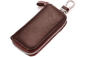 iSuperb® Étui à clés en Cuir Porte-Cartes Porte-Monnaie Porte-Monnaie Sac à Poche Sécurité avec Crochet Clip 11x6x2.5cm