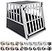 Produktbild WOLTU® HT2011 Alu Hundebox Hundetransportbox Hundekäfig Auto 1 Türig Reisebox Mit Schräger Rückwand Schwarz