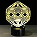 Produktbild 3D Led Nachtlicht Skulptur Lichter Tischlampe Anhänger Decken Wandleuchtensensor Black Base Abstract Graphics Loop Holes Nachtlampe Mit 7 Farben Ändern Die Illusion