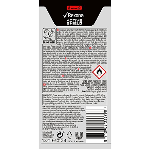 Rexona Men Deospray Active Shield Anti-Transpirant, 150 ml (6er Pack, 6 x 150 ml) - 2
