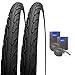 Produktbild Set: 2X Schwalbe Range Cruiser Schwarz MTB Reifen 26x1.75/47-559 + Schwalbe Schläuche Rennradventil