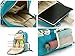 LCY Smart Organizer System Backpack Baby Changing Bag Light Blue Flowers