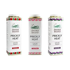 Snake Brand Prickly Heat Cooling Powder Selection Pack of 3, Classic, Lavender, Cool Pink (3 x 150g) - Image 3