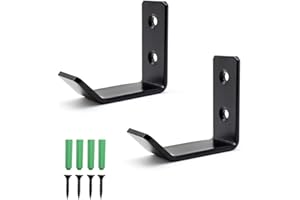 TIANLIN 2 Pièces Crochet Serviette Salle de Bain, Patere Salle de Bain, Crochet Mural, Noir + Acier Inoxydable, Convient pour Cuisine, Chambre, Salle de Bain, Bureau