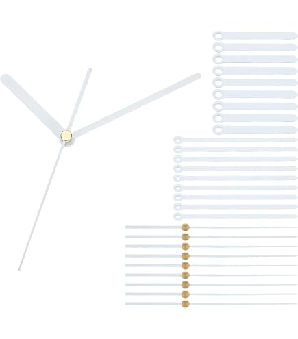 PATIKIL Orologio Lancette Kit, 10 Set Orologio Lancette Kit Orologio Meccanismo Movimento Alluminio Parete Orologio Lancette Parti Sostituzione per