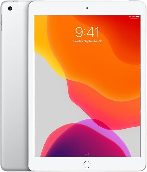 2019 Apple iPad (10,2-zoll, Wi-Fi + Cellular, 32GB ) Silber (Generalüberholt) - 1
