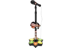 Microfon För Barn,LED-belyst Karaokemaskin - Stående Mikrofonleksak med Högtalare,För Barn Pojkar Flickor Hemma Och Resa Lekrum Klassrum Födelsedagskalas Barnens Dag