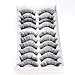 10 Pairs False Eyelashes Black Thick Long for Pro Eye Make-Up