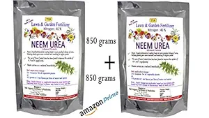 TSR Organic Fertilisers & Pesticides Neem Oil Coated Urea (850+850 Grams) for Lawn and Garden Multi Purpose Fertilizer Nitrogen 46%