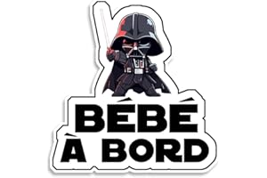 TRITÓ DESIGN Sticker bébé à bord Star Stormtrooper Vinyle adhésif UV pour voiture 15 x 15 cm (Vader)